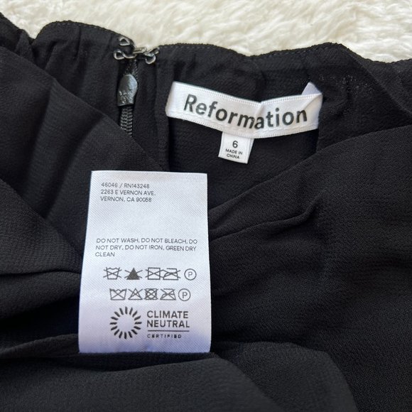 Reformation Butterfly Dress in Black - Picture 9 of 9